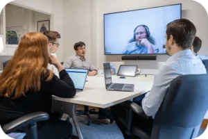Techwyse team in a team meeting